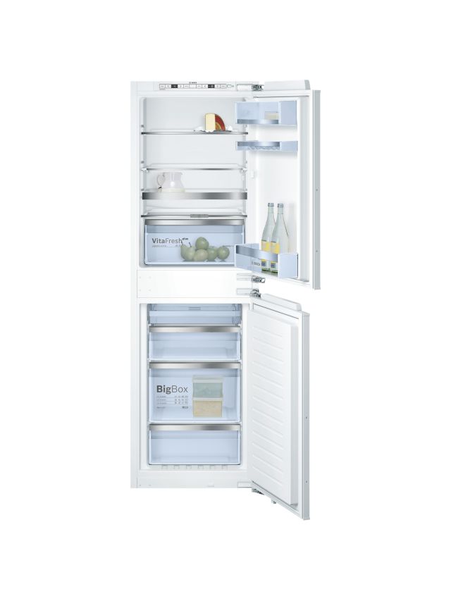 Integrated fridge freezer 50 on sale 50 fixed hinge