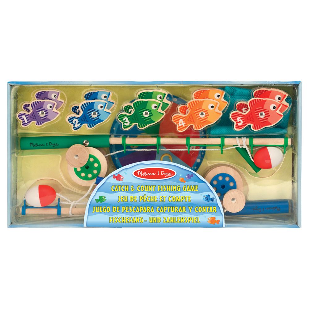 melissa & doug catch & count wooden fishing game