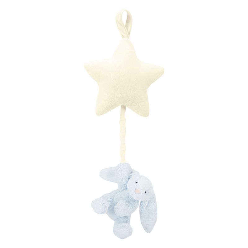 Jellycat Bunny Star Musical Pull, Blue, One Size, Multi