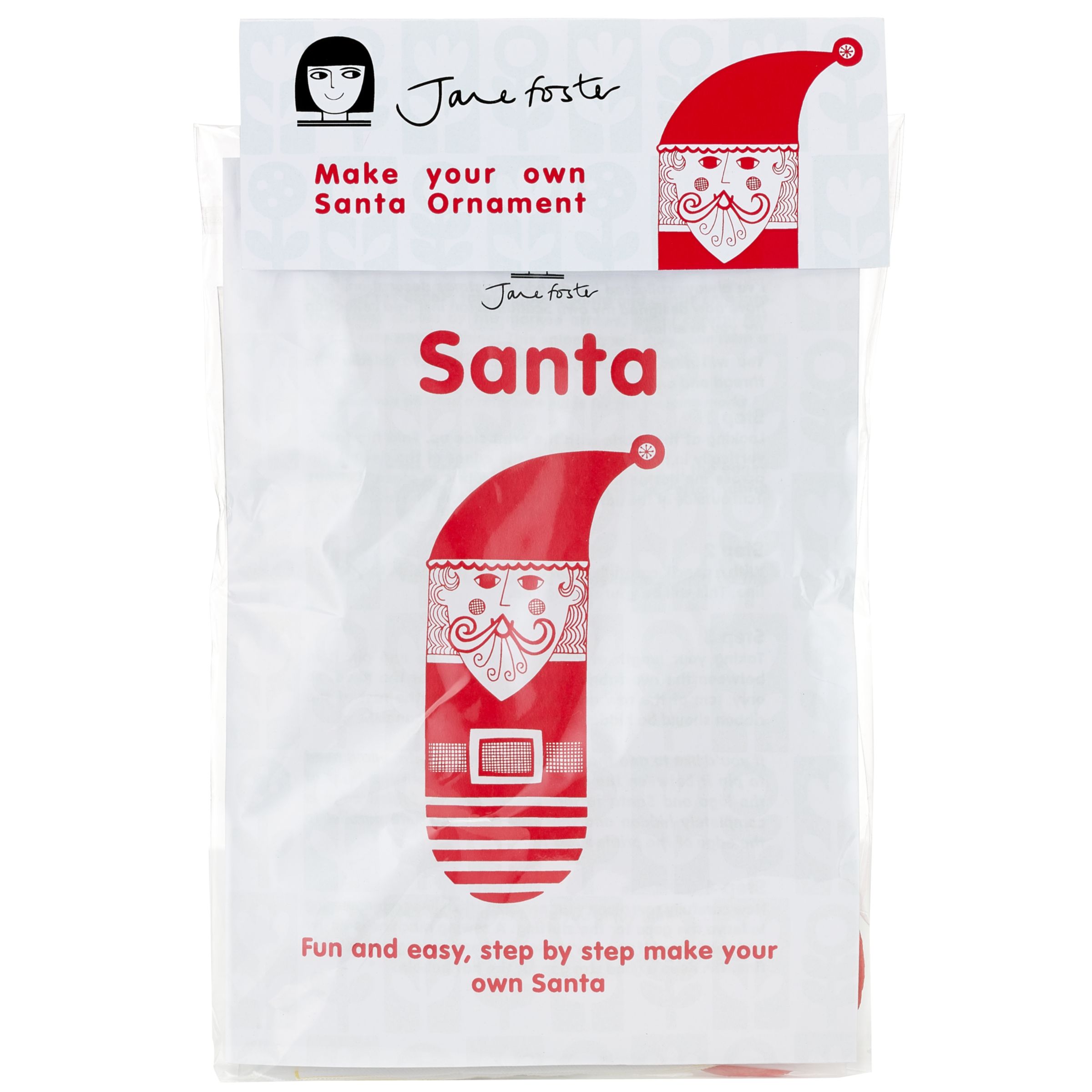 Download Jane Foster Santa Christmas Decoration Craft Kit Red White At John Lewis Partners PSD Mockup Templates