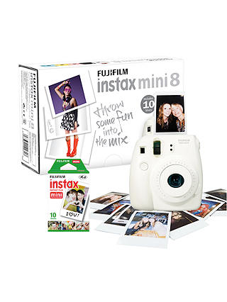 Fujifilm Instax Mini 8 Instant Camera with 10 Shots of Film, Built-In Flash & Hand Strap