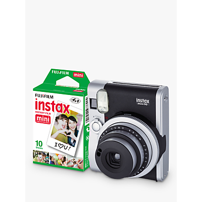 Fujifilm Instax Mini 90 Instant Camera with 10 Shots of Film, Built-In Flash & Hand Strap