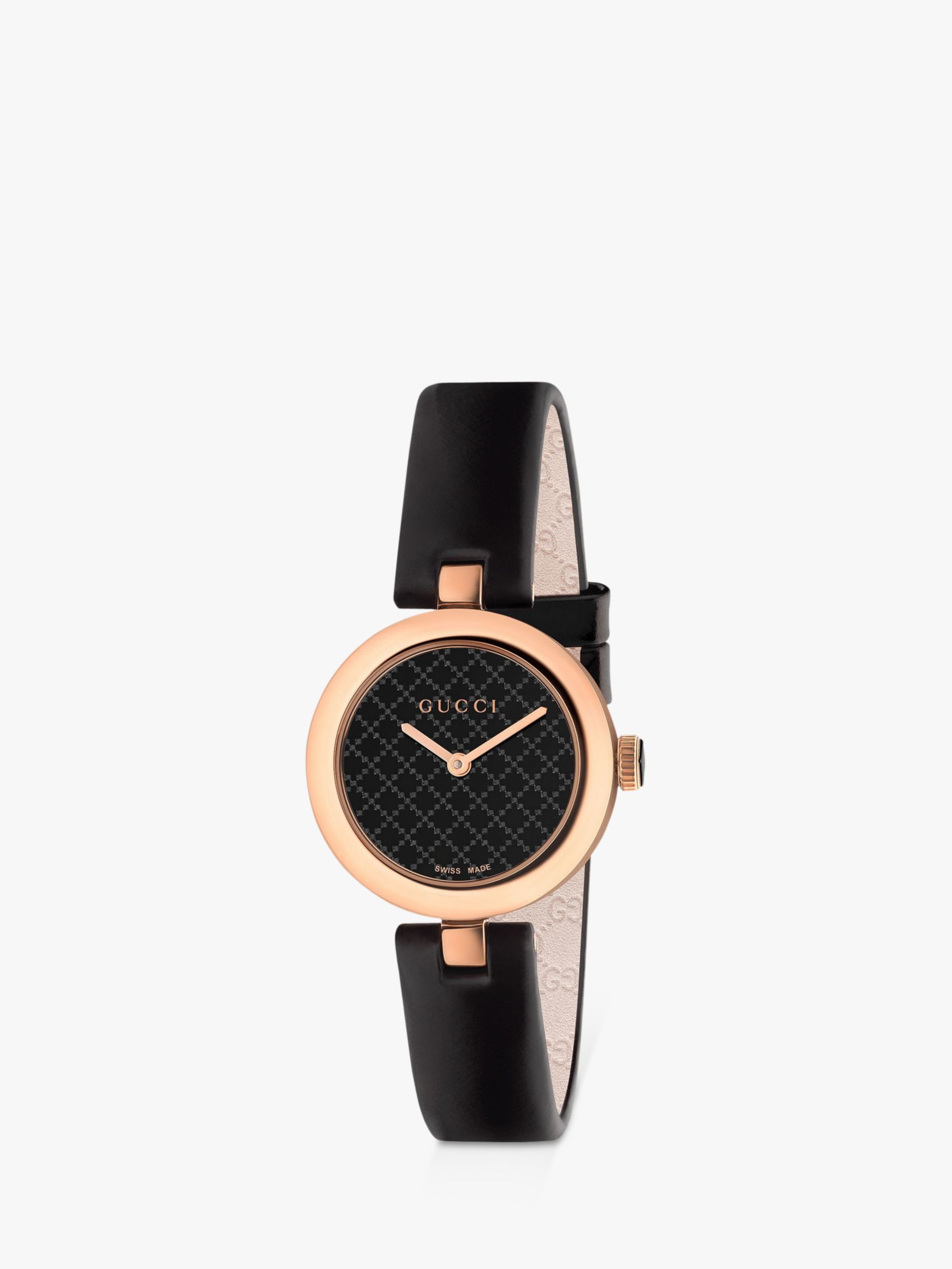 Diamantissima Leather Strap Watch 