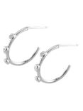 London Road 9ct White Gold Diamond Hoop Earrings