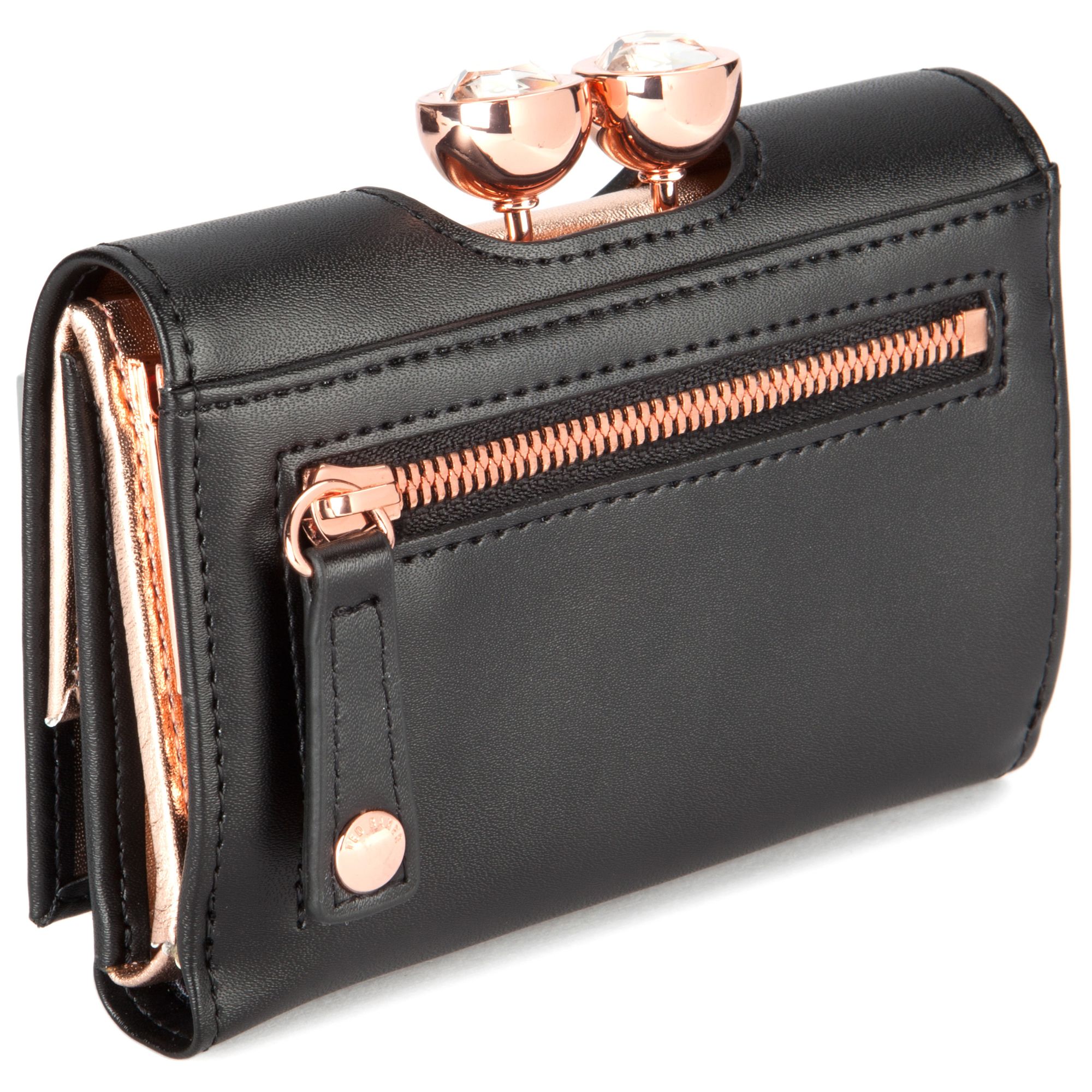 ted baker black leather purse