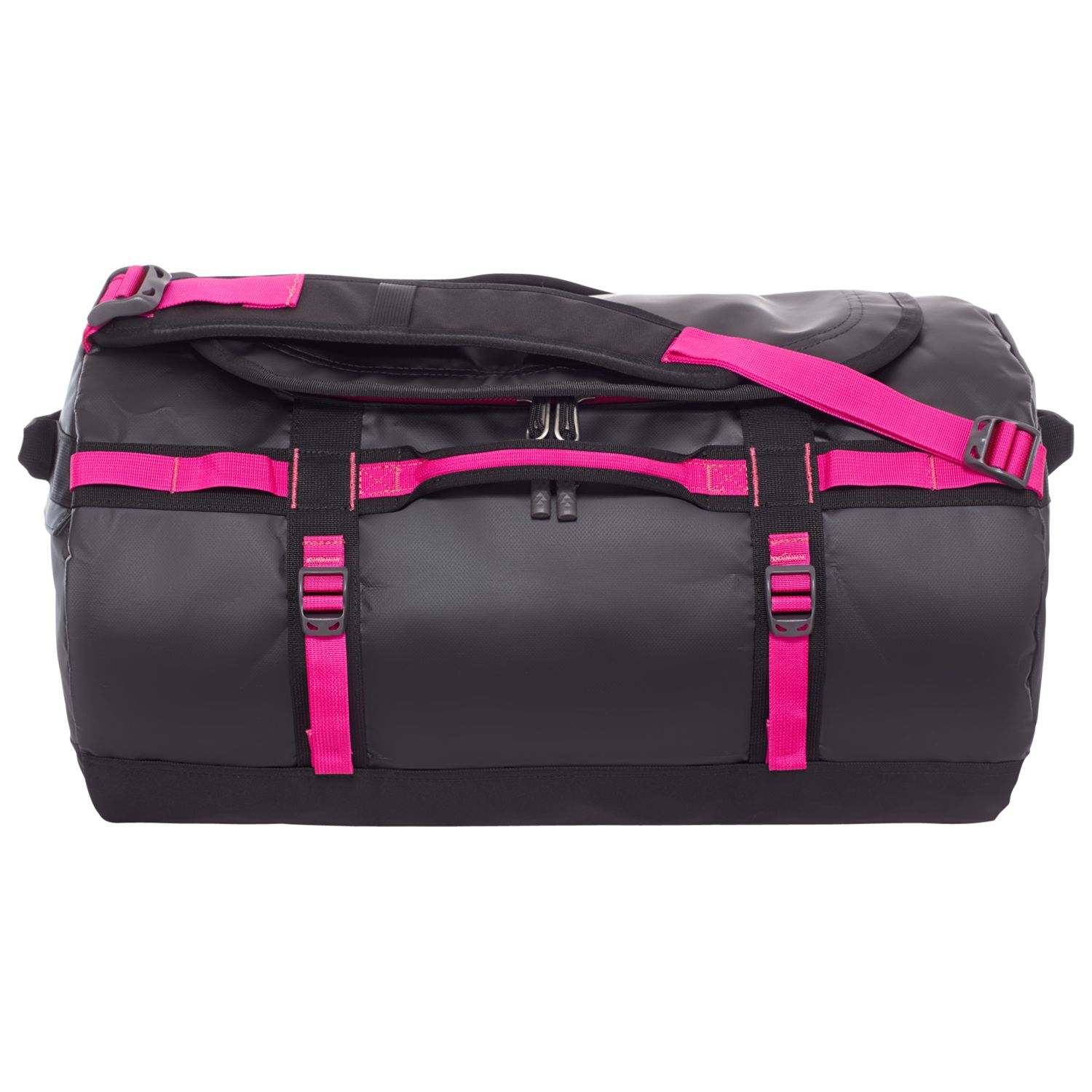 The North Face Camp Duffel Bag Small Black Super Pink At John Lewis Partners