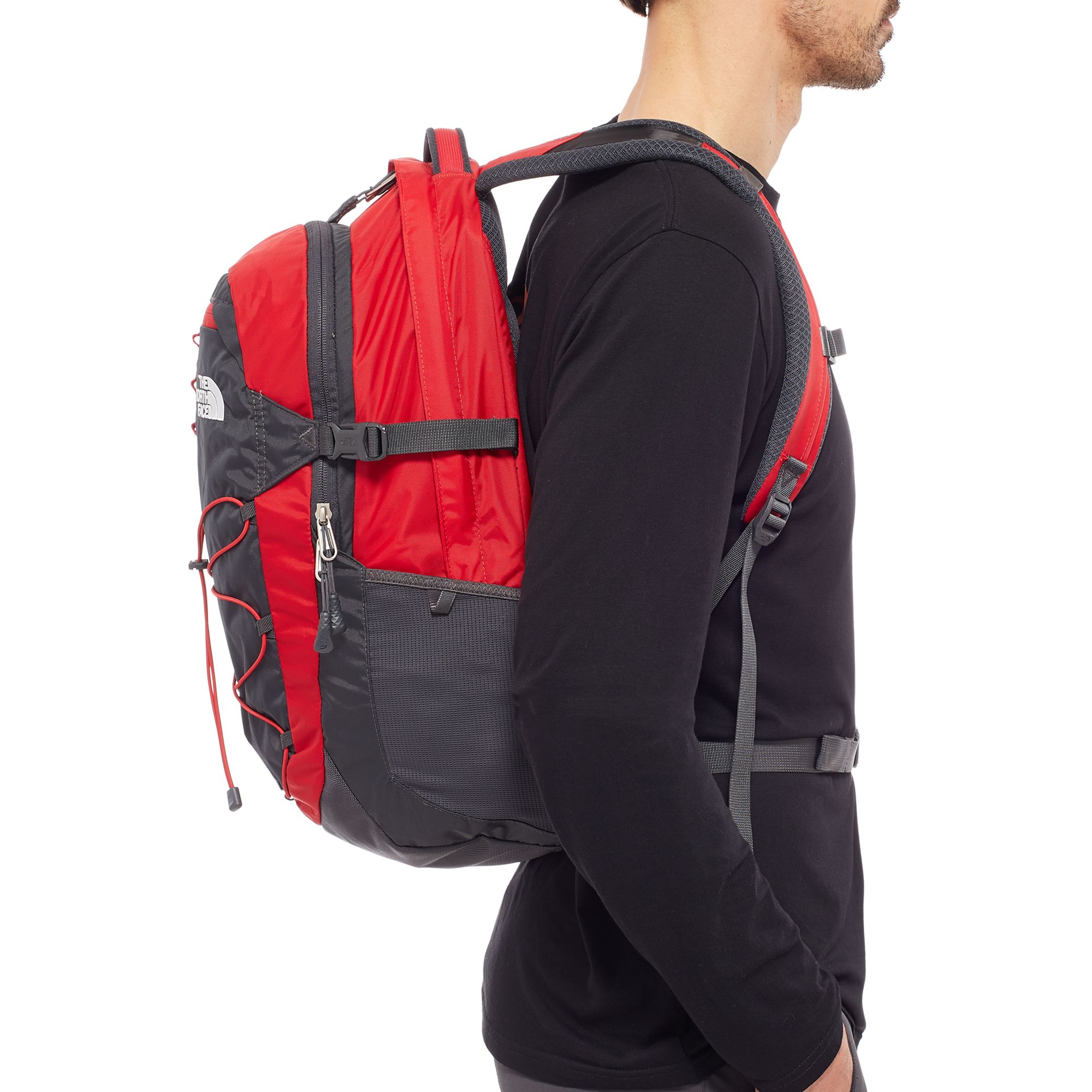 the north face borealis backpack red