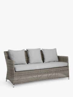 John Lewis Dante 3 Seater Garden Sofa, Grey
