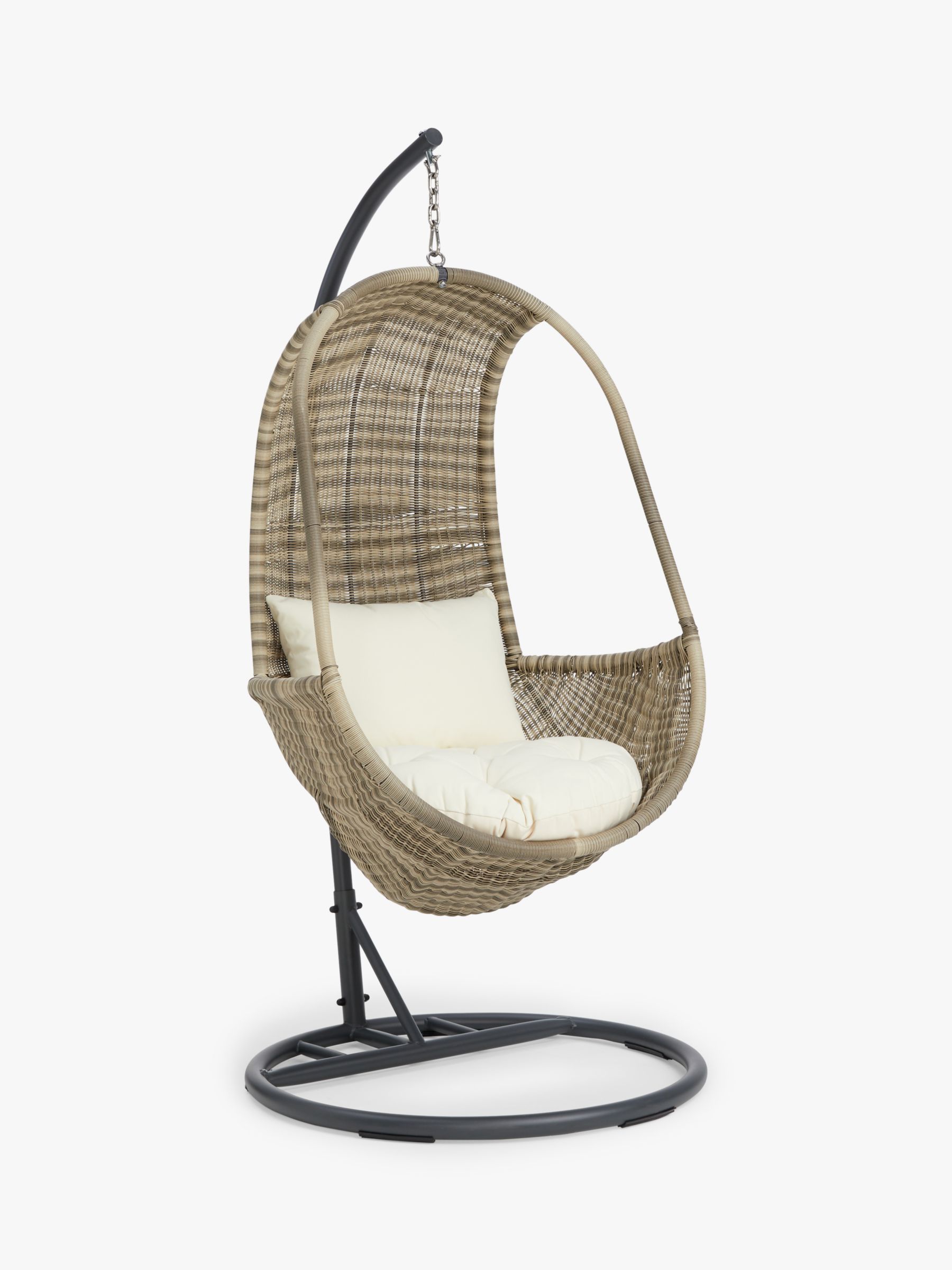 John Lewis Partners Dante Pod Hanging Chair Natural