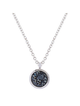 Karen Millen Swarovski Crystal Dot Pendant Necklace, Silver/Grey