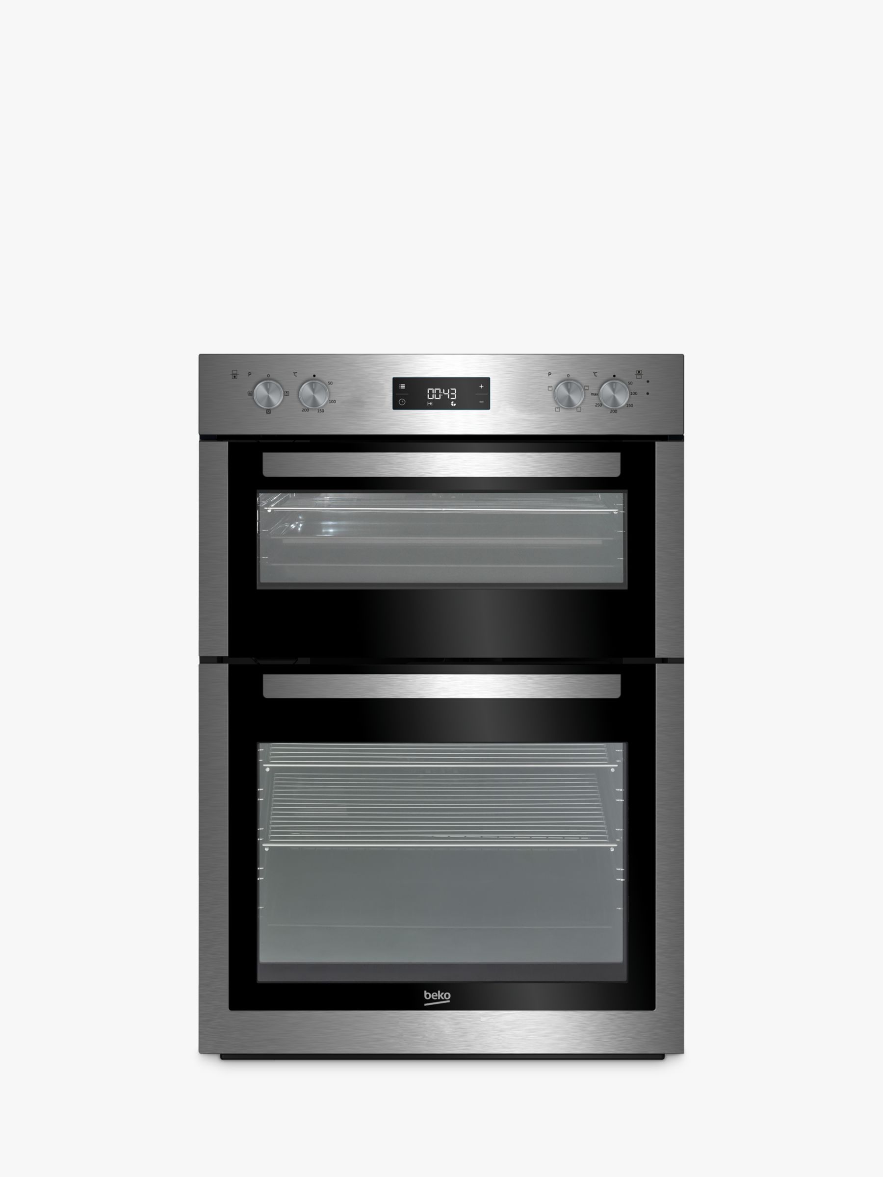 Beko BDF26300X Built In Electric Double Oven, Stainless Steel
