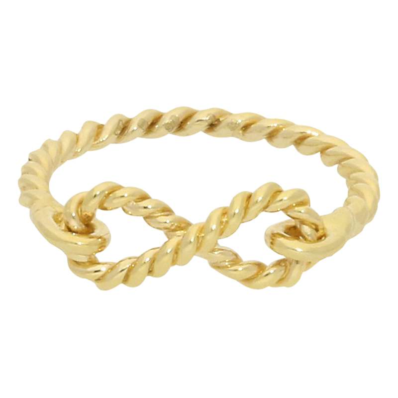 Buy London Road 9ct Gold Twisted Rope Infinity Ring, Gold, N Online at johnlewis.com