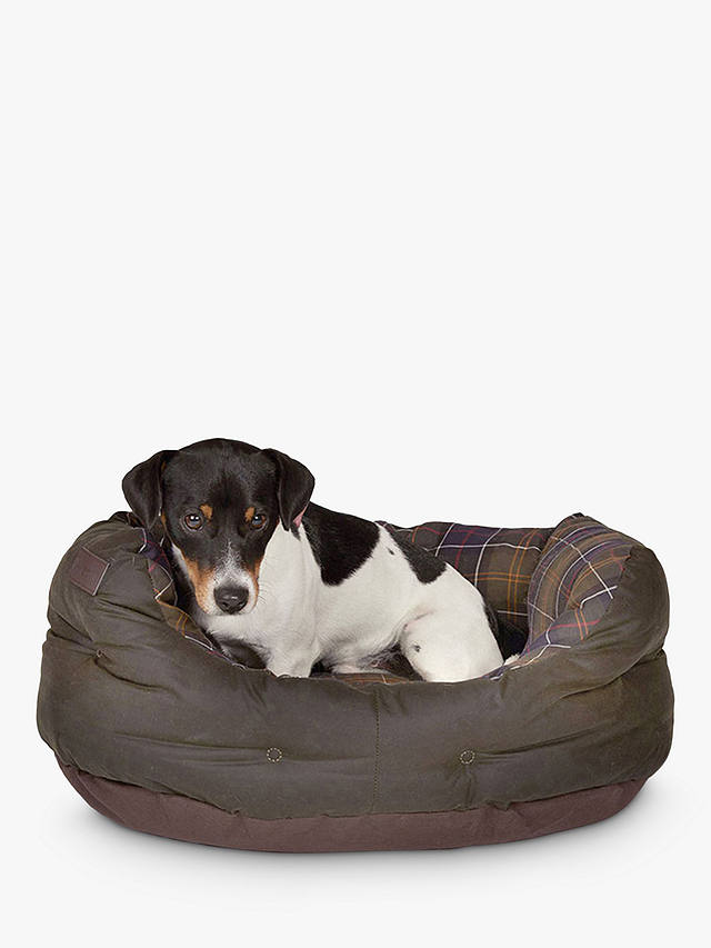 Barbour Waxed Cotton Dog Bed, 61cm