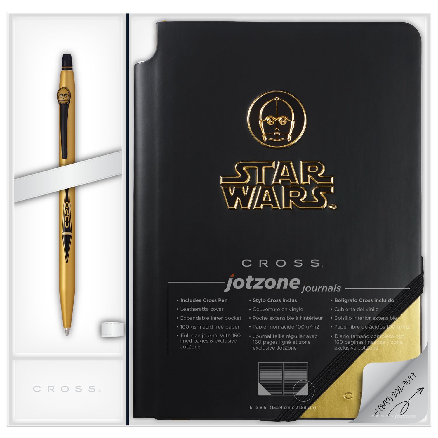 Cross Star Wars C 3po Click Pen With Journal At John Lewis Partners