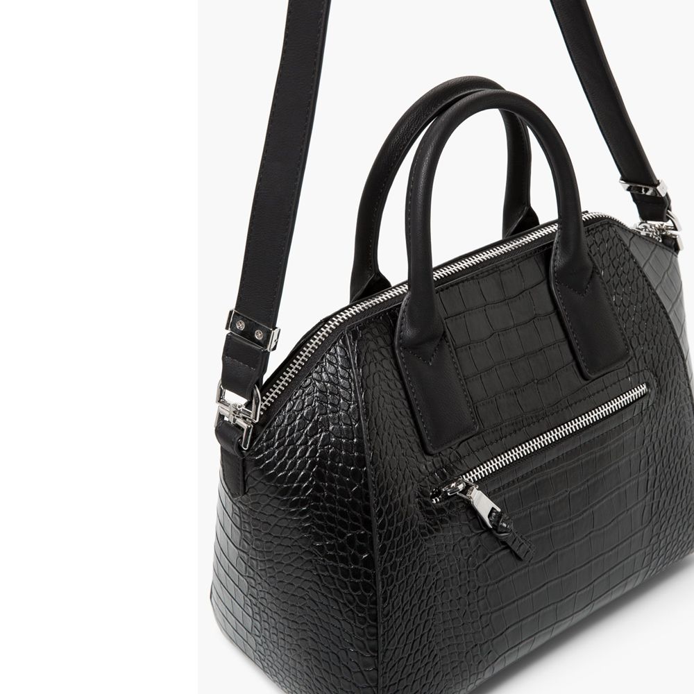 mango black shopper bag