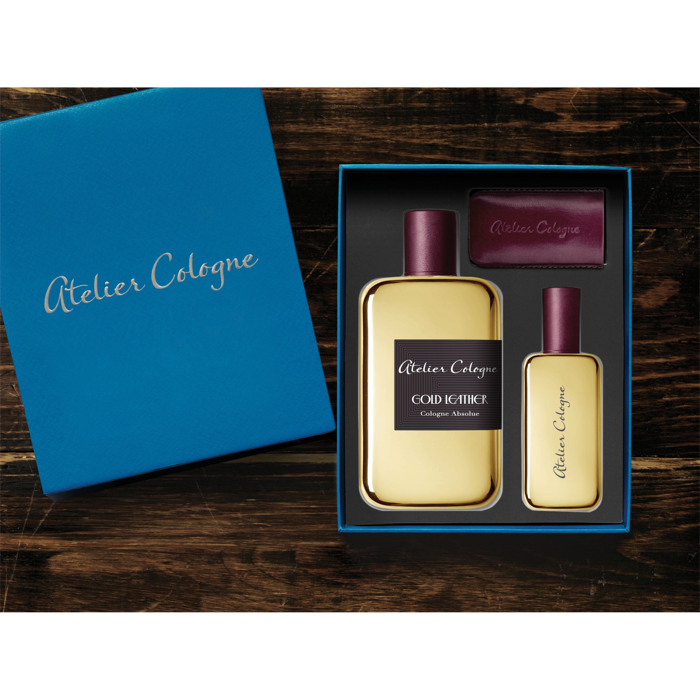 Atelier Cologne Gold Leather Cologne Absolue, 200 mL with Personalized  Travel Spray, 30 mL