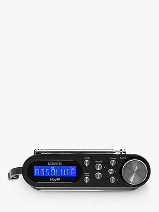 Roberts Play 10 DAB/DAB+/FM Portable Digital Radio, Black
