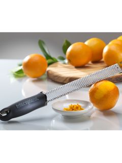 Microplane Stainless Steel Zester/Grater, Black/Silver