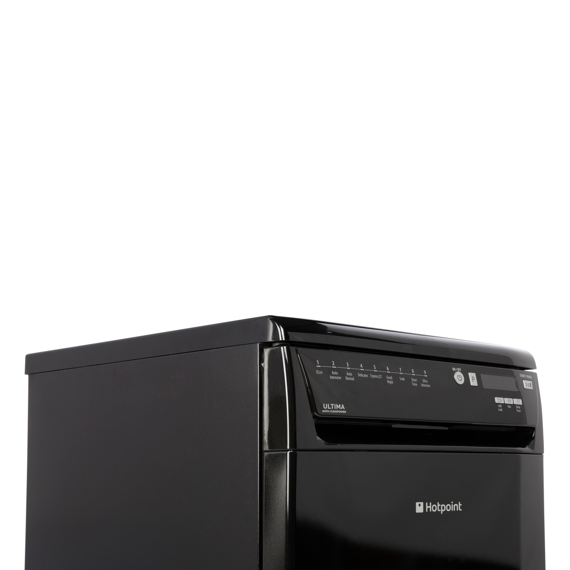 Hotpoint SIUF22111K Ultima Freestanding Slimline Dishwasher, Black