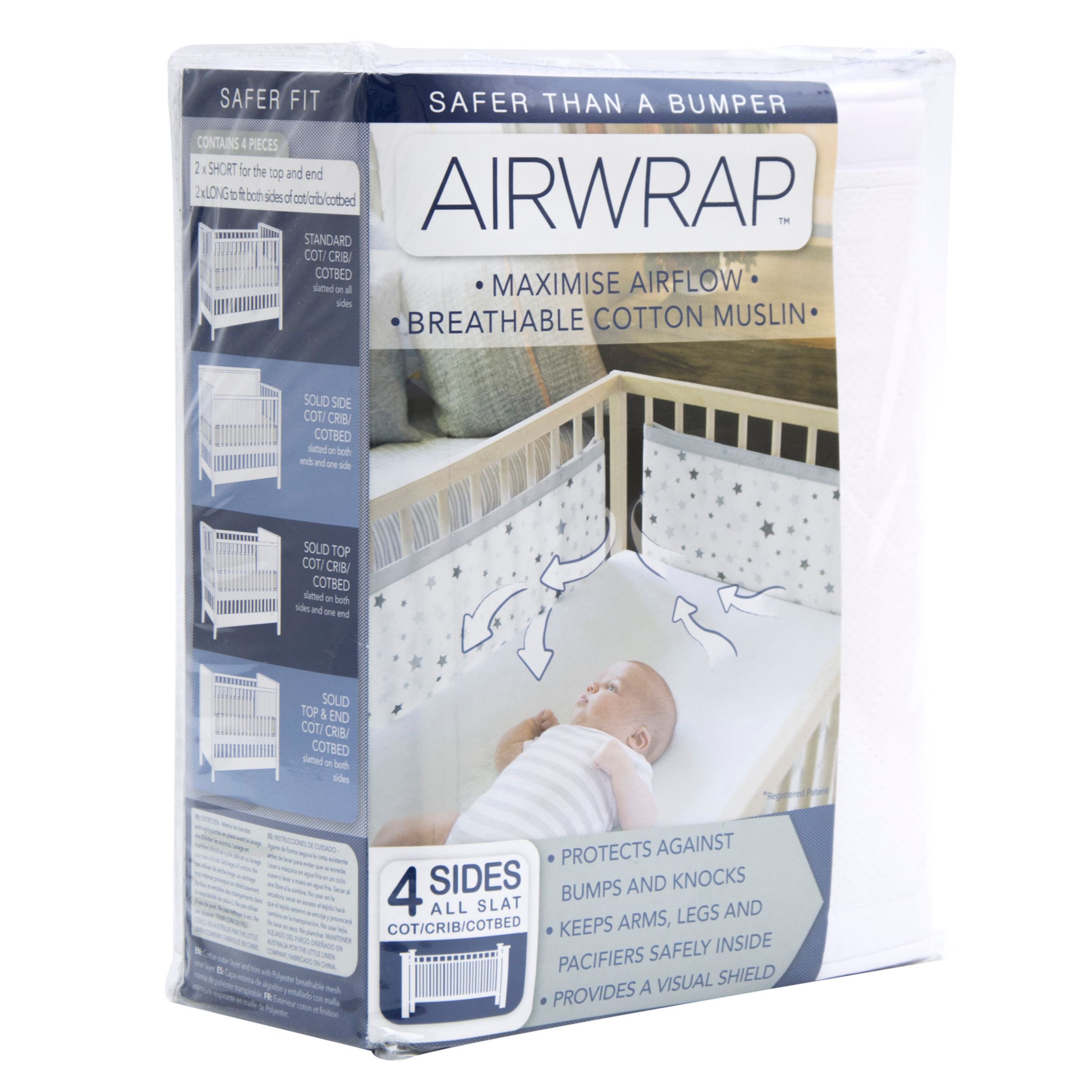 airwrap cot bumper safety