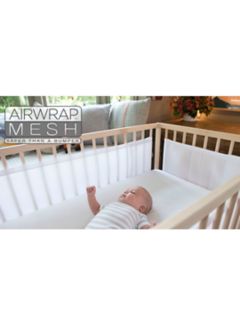 Airwrap Four Sided Mesh Baby Cot Liner, White