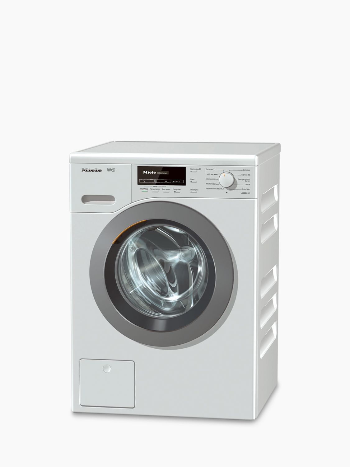 Miele WKB 120 Freestanding Washing Machine, 8kg Load, A+++ Energy Rating, 1600rpm Spin, White
