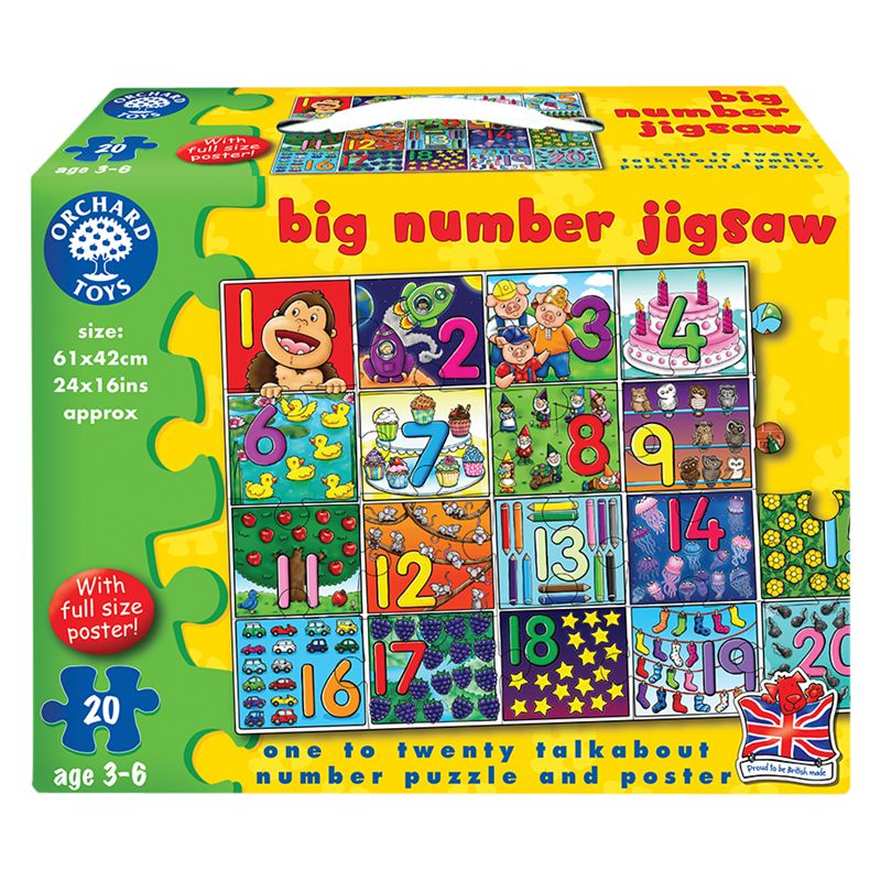 Orchard Toys Big Number Jigsaw Game, 20 Pieces