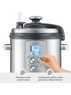 Sage BPR700BSS The Fast Slow Pro Slow Cooker, Brushed Metal