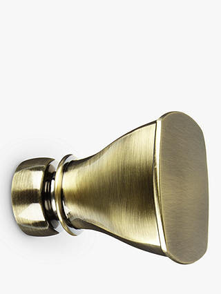 John Lewis & Partners Antique Brass Square Urn Finial, Dia.28mm