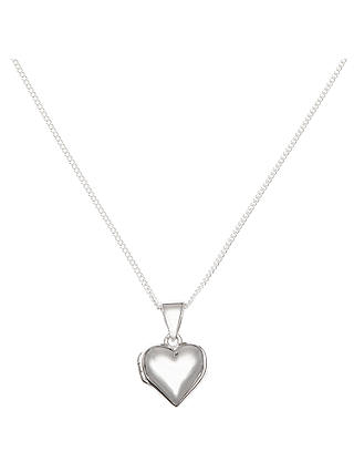 John Lewis & Partners Sterling Silver Heart Locket Necklace