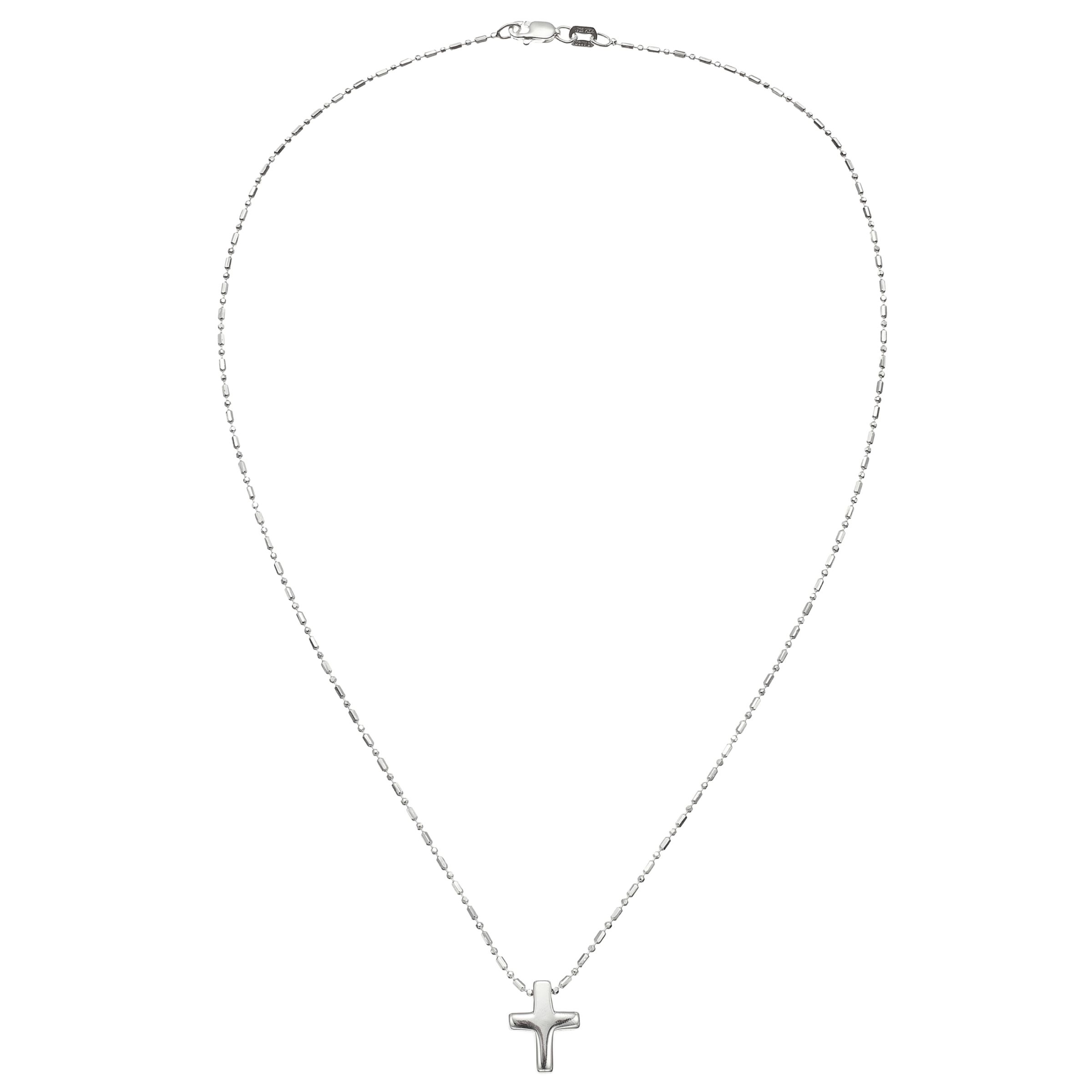 John Lewis & Partners Sterling Silver Cross Necklace