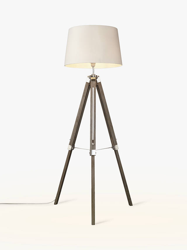 John Lewis & Partners Jacques Tripod Floor Lamp, Grey