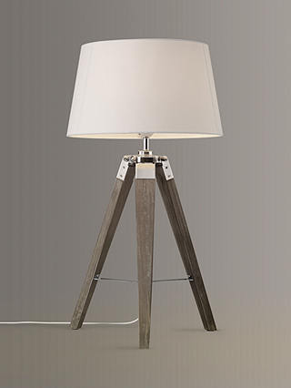 John Lewis Jacques Tripod Table Lamp, Grey