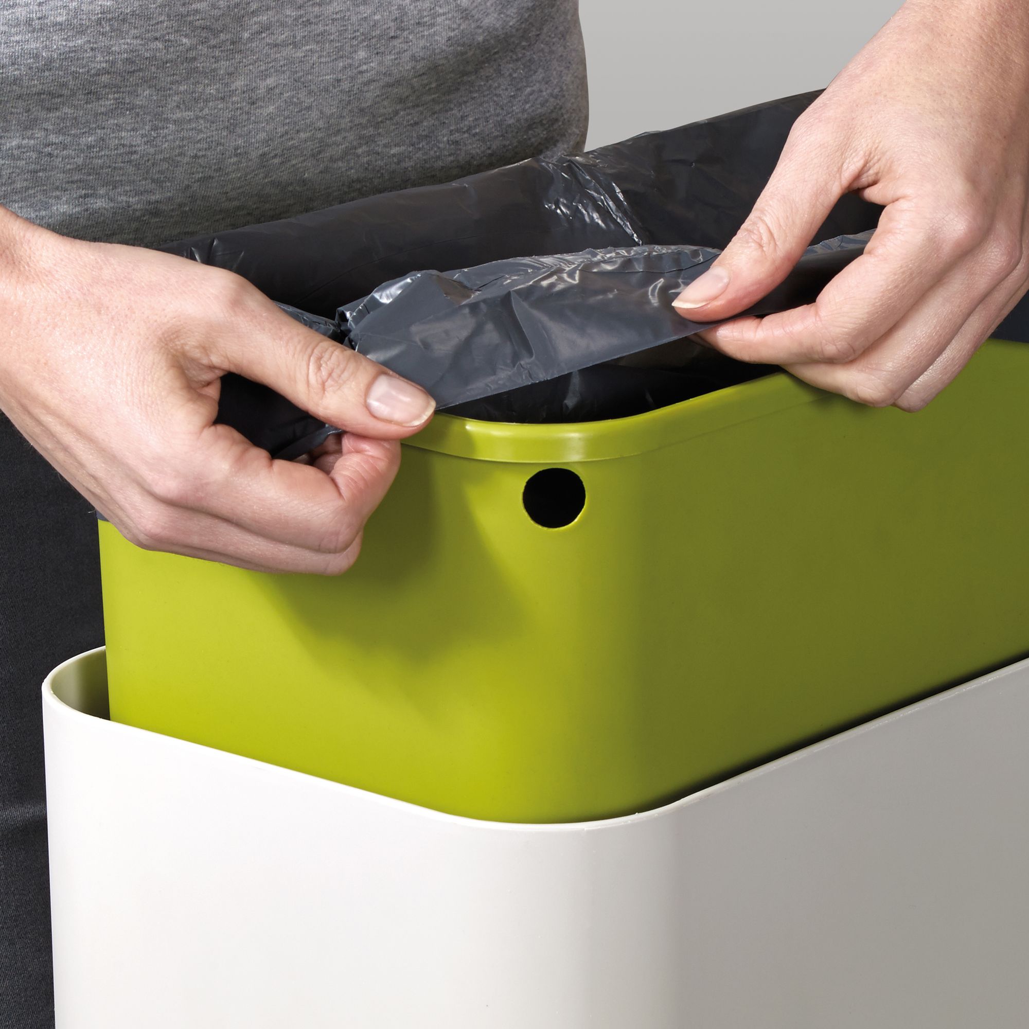 Stack-Recycling Separation System Joseph Joseph Intelligent Waste Stone 48 L