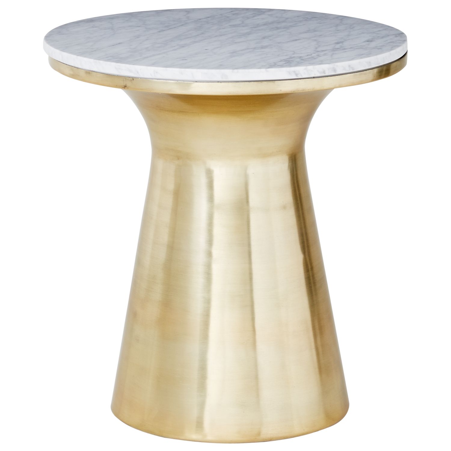 west elm Marble Pedestal Side Table at John Lewis & Partners