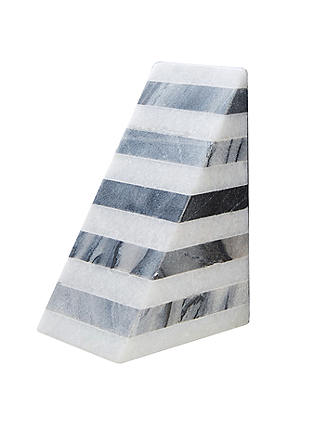 west elm Geometry Bookend, Black/White