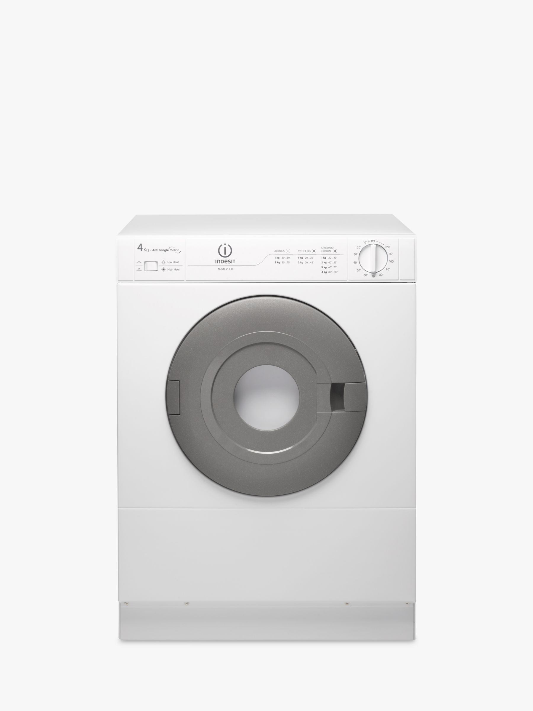 Indesit IS41V Vented Compact Tumble Dryer, 4kg Load, White