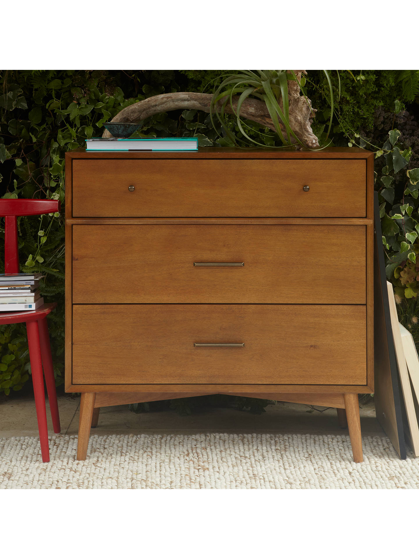 West Elm Mid Century 3 Drawer Chest Fsc Certified Eucalyptus At