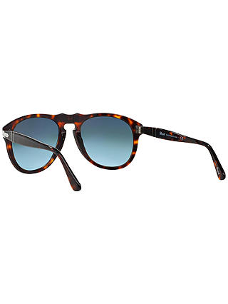 Persol PO0649 Aviator Sunglasses, Tortoise/Blue