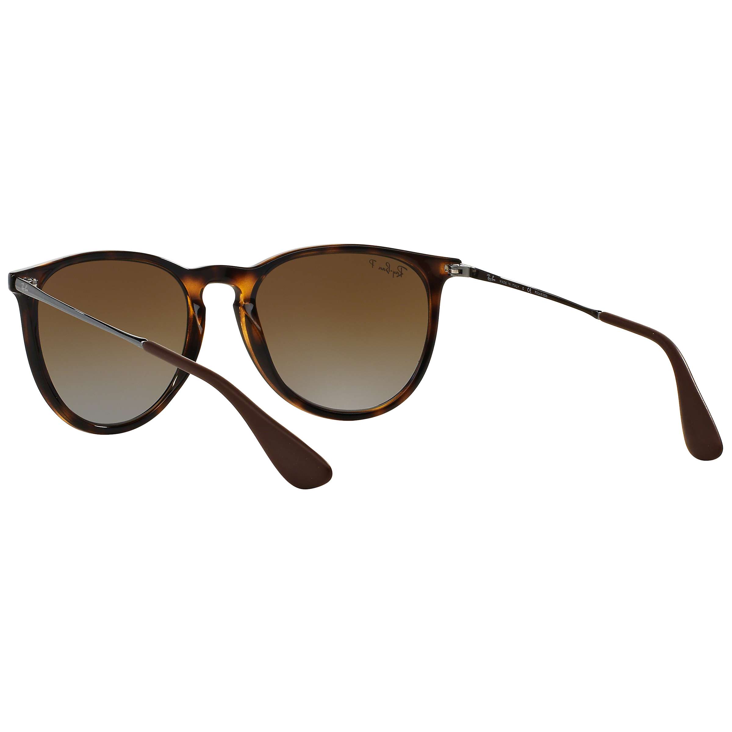 Buzz area Extensively Ray-Ban RB4171 Women's Erika Polarised Oval Sunglasses, Tortoise/Brown  Gradient at John Lewis & Partners