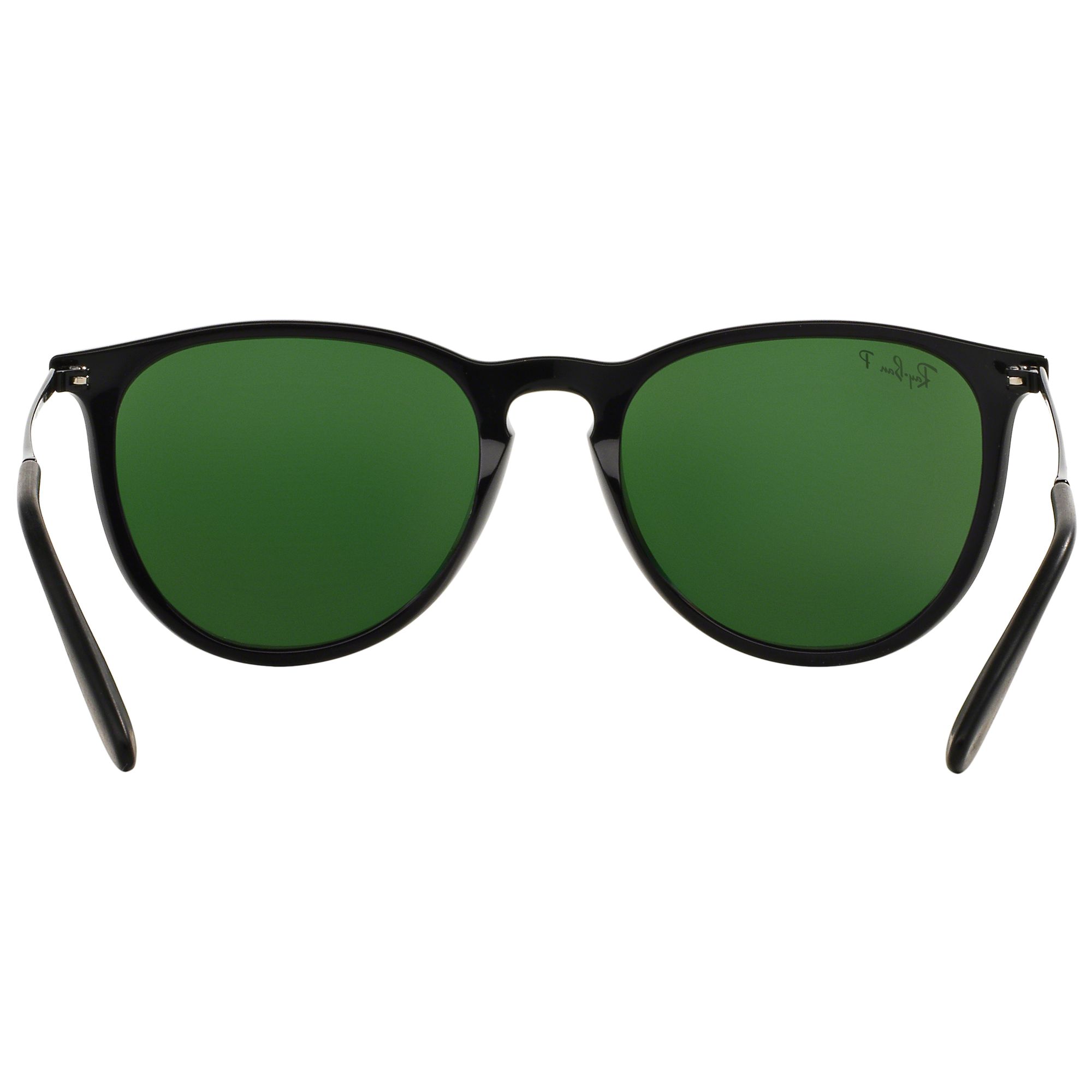 Ray-Ban RB4171 Women's Erika Polarised Oval Sunglasses, Black/Green at John  Lewis & Partners