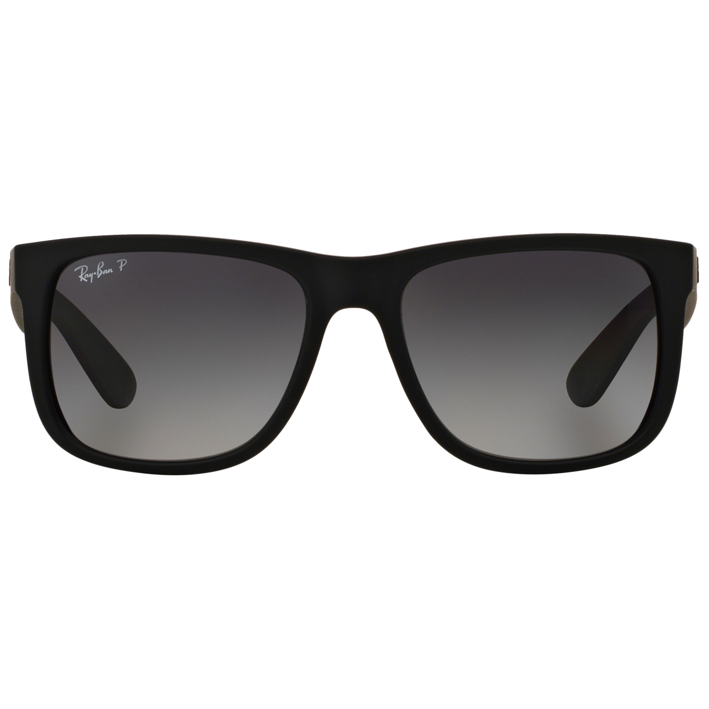 Ray-Ban RB4165 Justin Polarised Wayfarer Sunglasses, Black at John Lewis &  Partners