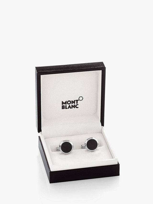 Montblanc Iconic Onyx Cufflinks, Silver