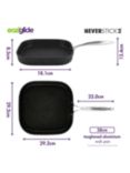 Eaziglide Neverstick2 Aluminium Non-Stick Square Grill Pan, 28cm