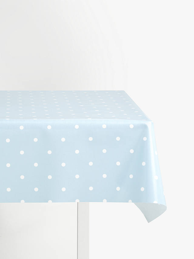 John Lewis ANYDAY New Dots PVC Tablecloth Fabric, Blue