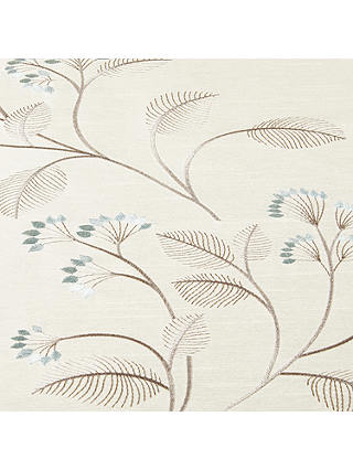 John Lewis & Partners Grace Floral Furnishing Fabric, Duck Egg 12