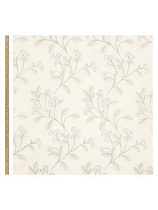 John Lewis & Partners Grace Floral Furnishing Fabric, Duck Egg 12