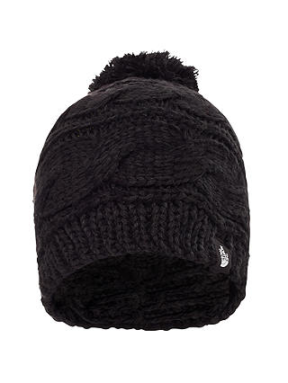 The North Face Triple Cable Pom Beanie, One Size, Black