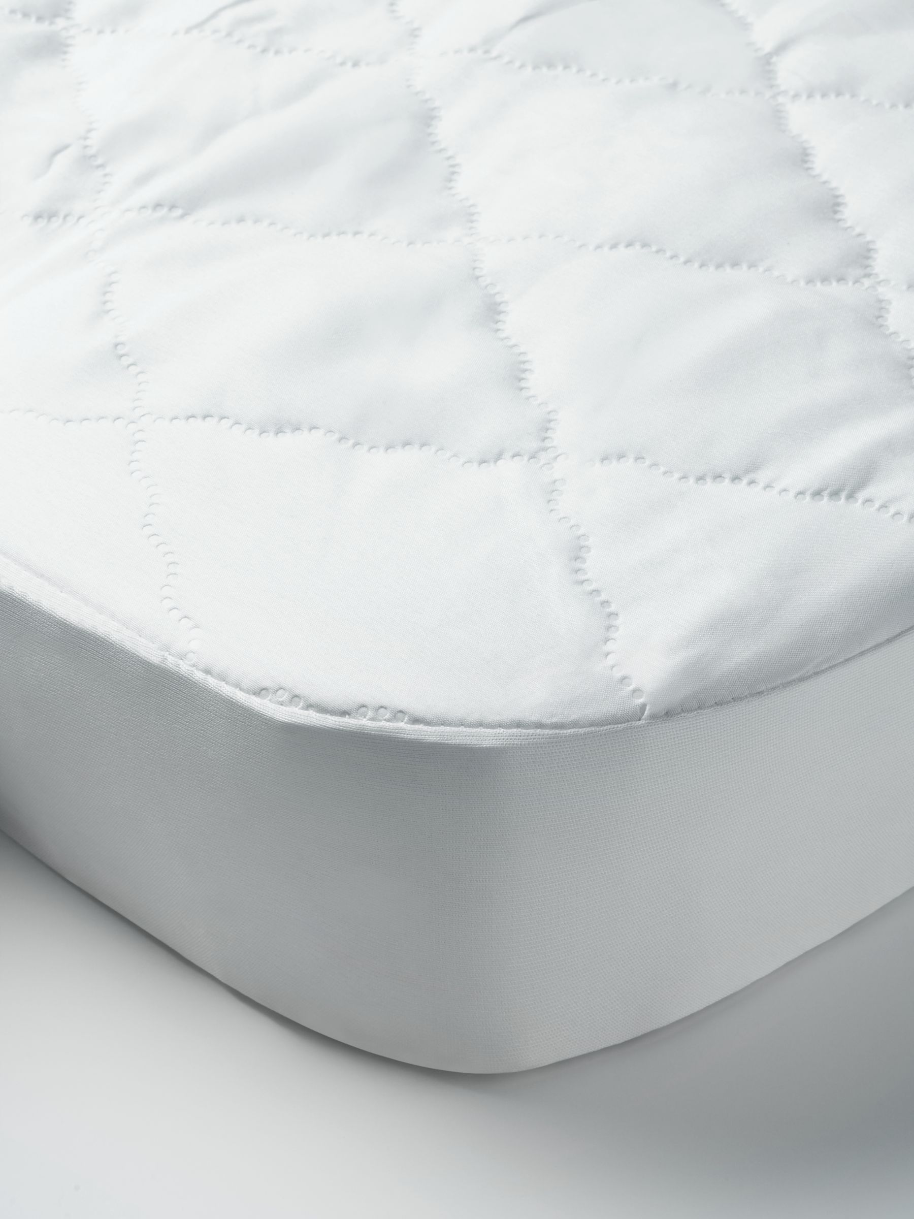 John Lewis & Partners Micro-Fresh Easy Care Waterproof Cotbed Mattress Protector