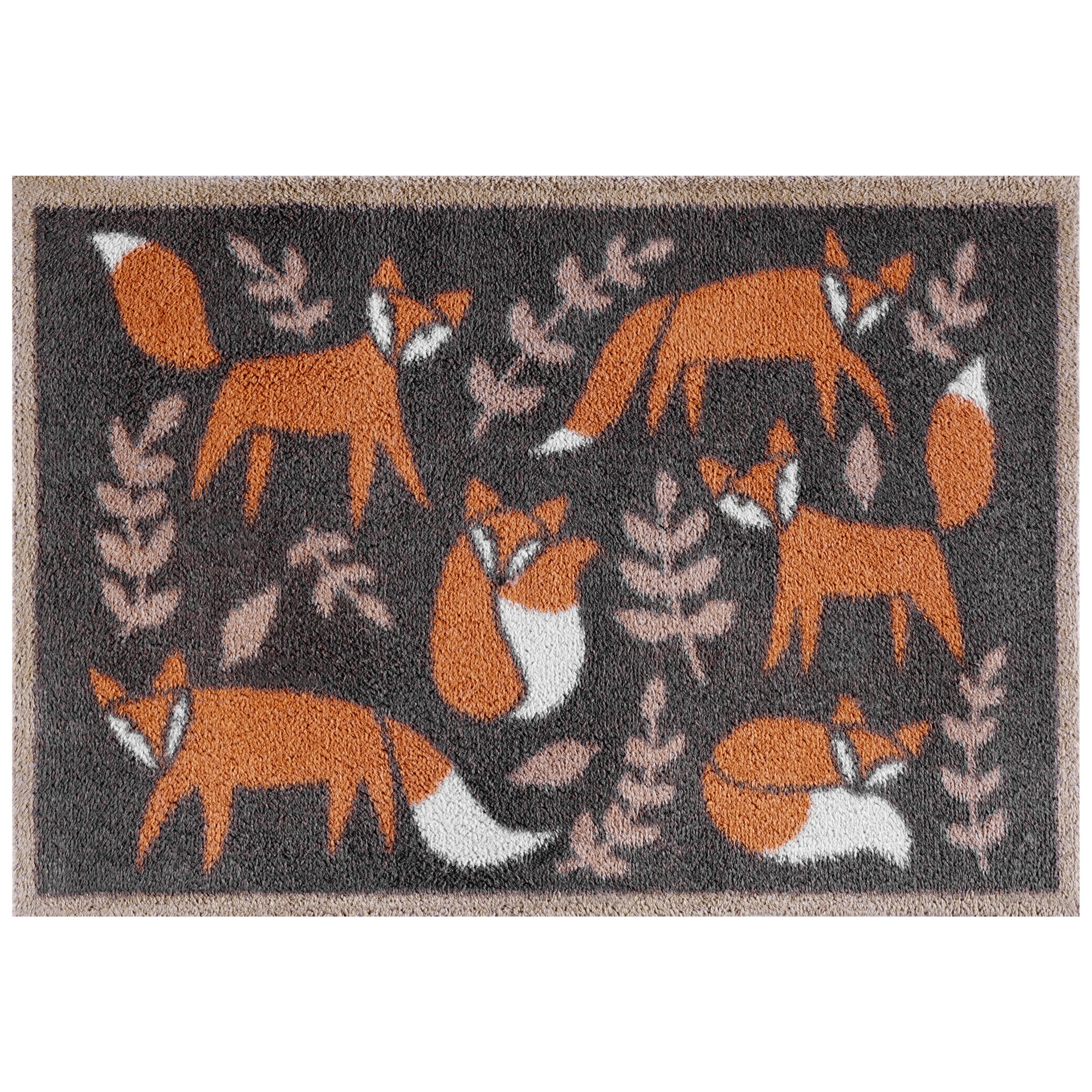 Turtle Mat Folky Foxes Brown Door Mat At John Lewis Partners